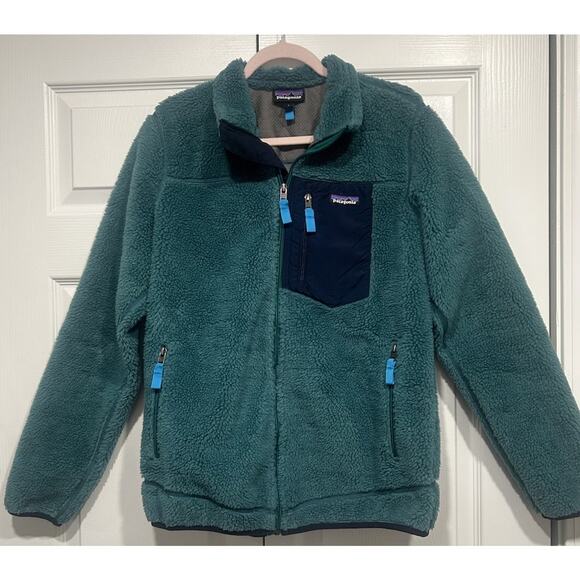 Patagonia Classic Retro-X Deep Pile Fleece Jacket Green Size L - Picture 3 of 16